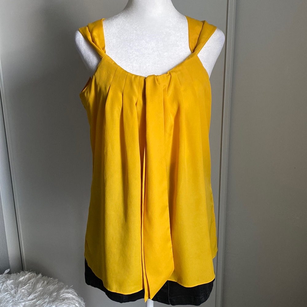 Banana Republic Sleeveless Adjustable Tie Neck Wide Shoulder Strap Tank Top